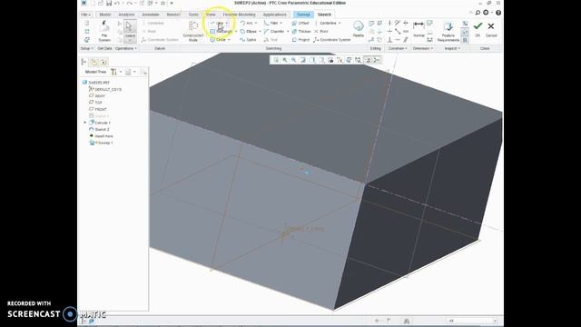 CREO - Sweep Tutorial 1