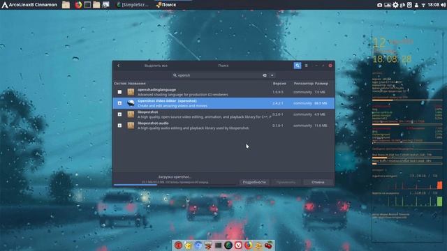 1 ArcolinuxB Cinnamon установка и настройка