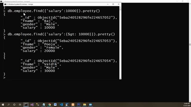 Comparison Query Operators in MongoDB