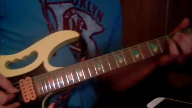 Short Guitar Solo On My JEM 777 Ibanez Vintage Desert Yellow Guitar