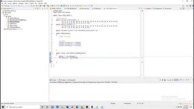 Coding Tetris in Java Speedrun LOL