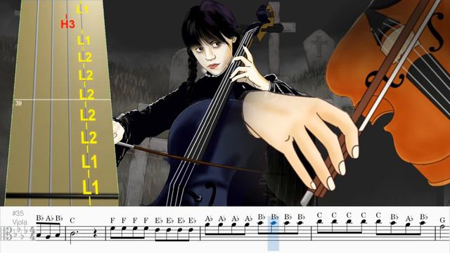 Paint It Black Wednesday (Easy Simplified Version) Viola Tab & Sheet