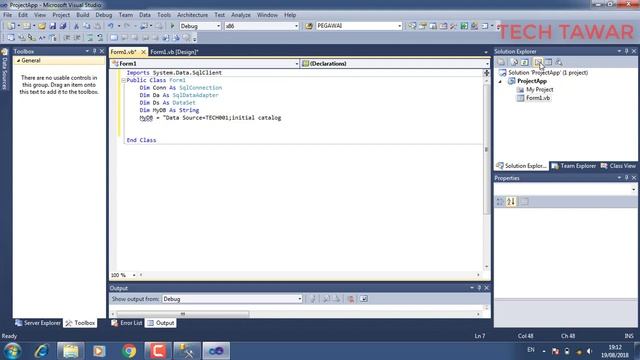 VB .NET - Cara Koneksi Database SQL Server Dengan Visual Basic .NET