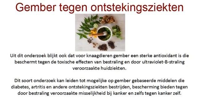 Gember tegen Ontstekingsziekten