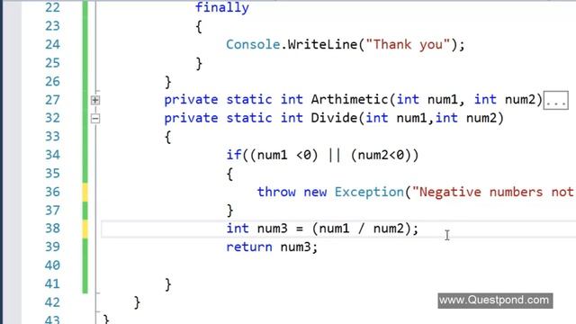 Exception Handling in C# step by step using example
