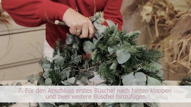 Adventkranz binden DIY mit  Isabella Floristik -  Naturmaterial, Eukalyptus, Tanne, Zapfen, Türkran