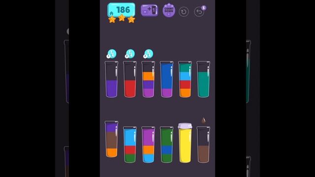 Cups - Water Sort Puzzle Level 186 ⭐️⭐️⭐️