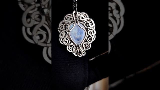 Кулон с лунным камнем адуляр "Ice" №2