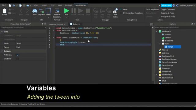 HOW TO MOVE PART USING SCRIPT IN ROBLOX STUDIO!?