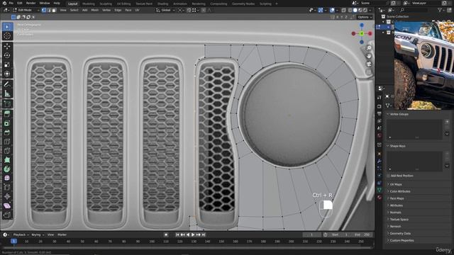 4 - Creating the Grilles with the head lights