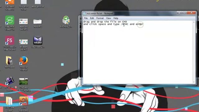 NSIS error fix CMD Windows