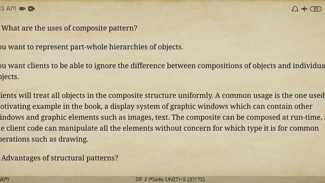 Design patterns||UNIT 3||2 Marks Questions