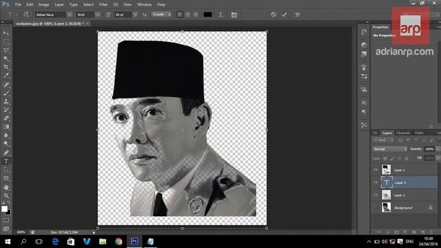 Cara Membuat Tulisan/Teks Menjadi Foto Di Adobe Photoshop CS6 | #5 Tutorial