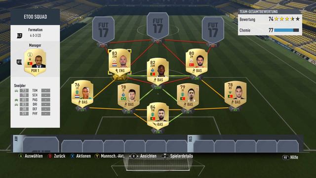 FIFA 17 SICK 10K OP SQUAD BUILDER - Perfect cheap 2. squad - ft. Eto’o & Sneijder the Sniper