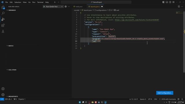 Using Godot + C# + Visual Studio Code