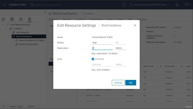 21. Demo Configure Network IO Control