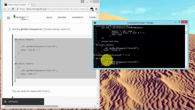 Incrementing Sequence Number In MongoDB