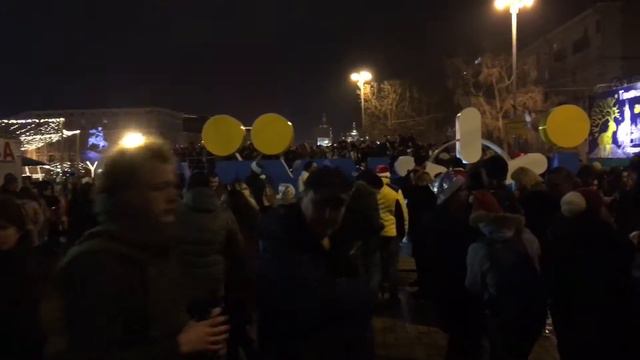 1 января 2017 года - Народ встречает новый год на Софиевской площади