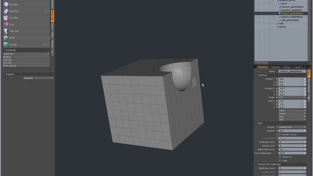 0036 modo Boolean tool.
