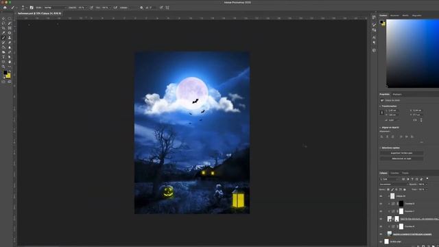 Halloween - Speed Art - Photoshop - Halloween Poster like Benny Productions