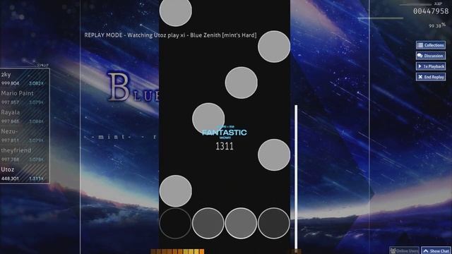 Osu!Mania xi - Blue Zenith [mint's Hard] 99.34%