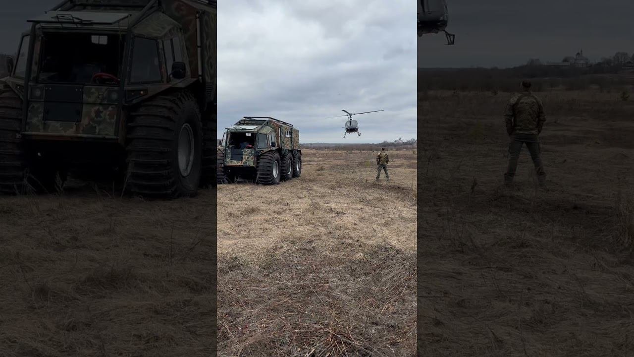 Вездеход МЕДВЕДЬ ШАТУН 6х6 в зеленом Line-X, ну и Робинсон