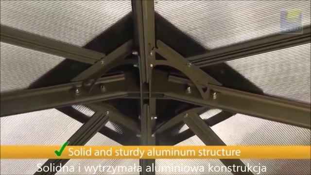 Nowoczesna altana z metalu Palermo Palram