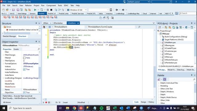 Create Transaction Detail Form Delphi