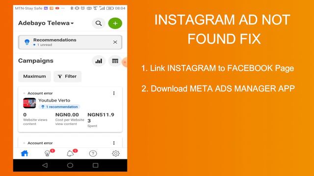 Instagram Ad Account Not Found Fix | There was a problem accessing your AD account Solution
