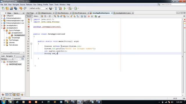 Check whether a number is even or odd using ternary