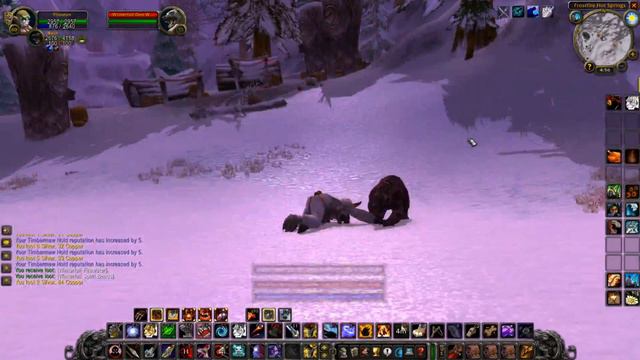 Farming in Winterspring - Frostfire Hot Springs- 2 - Wow Classic, Nightelf Hunter, with Chill Music