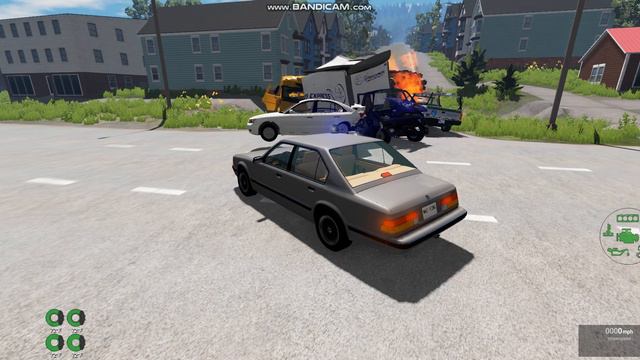 У грузовика отказали тормоза в BeamNG drive