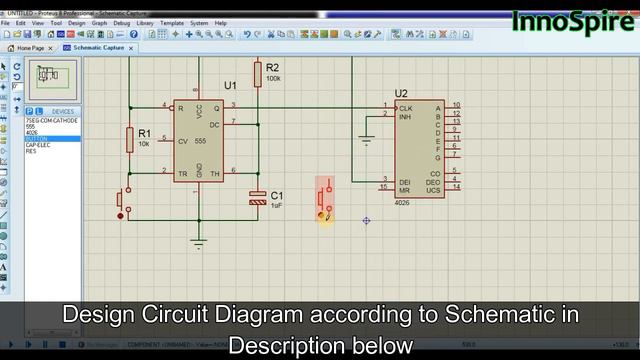 7 Segment Digital Counter Circuit using 4026 and 555 IC | Proteus Simulation