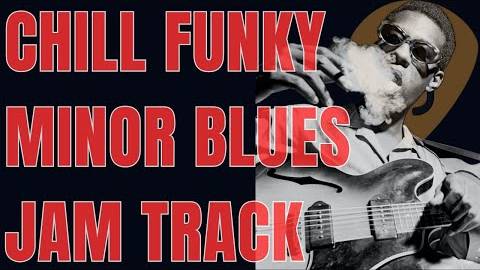 Chill Funky Minor Blues Jam Track for Guitar (C Minor 108 BPM)