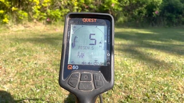 Quest Q60 metal detector start up menus and settings tutorial.