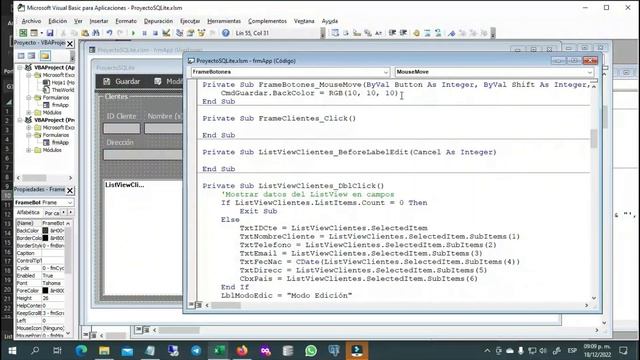 2️⃣5️⃣➖✅CRUD EXCEL SQLITE  (TERCERA PARTE) ▶️ EXCEL - VBA (VISUAL BASIC PARA APLICACIONES)?