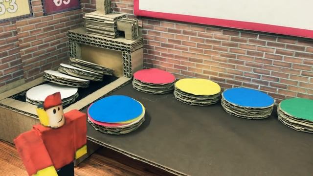 Roblox Work at a Pizza Place. Cardboard game. DIY