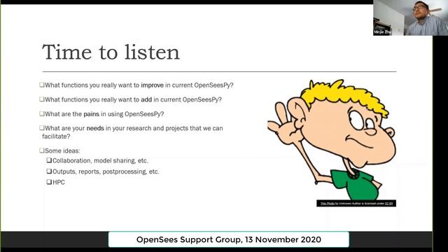 Minjie Zhu & OpenSeesPy at the OpenSees Support Group