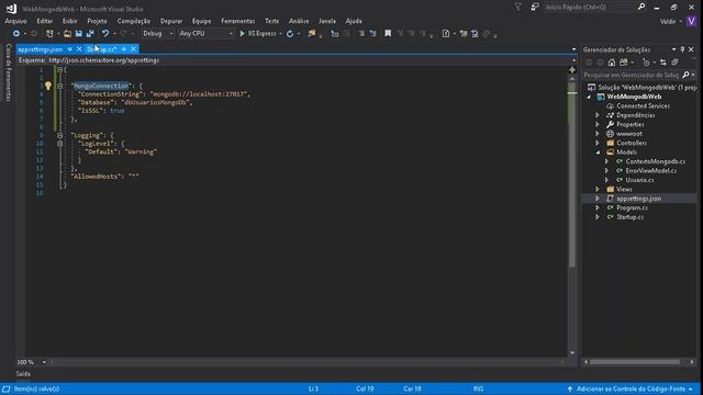 Grud com Aps.Net core e banco de dados Mongodb
