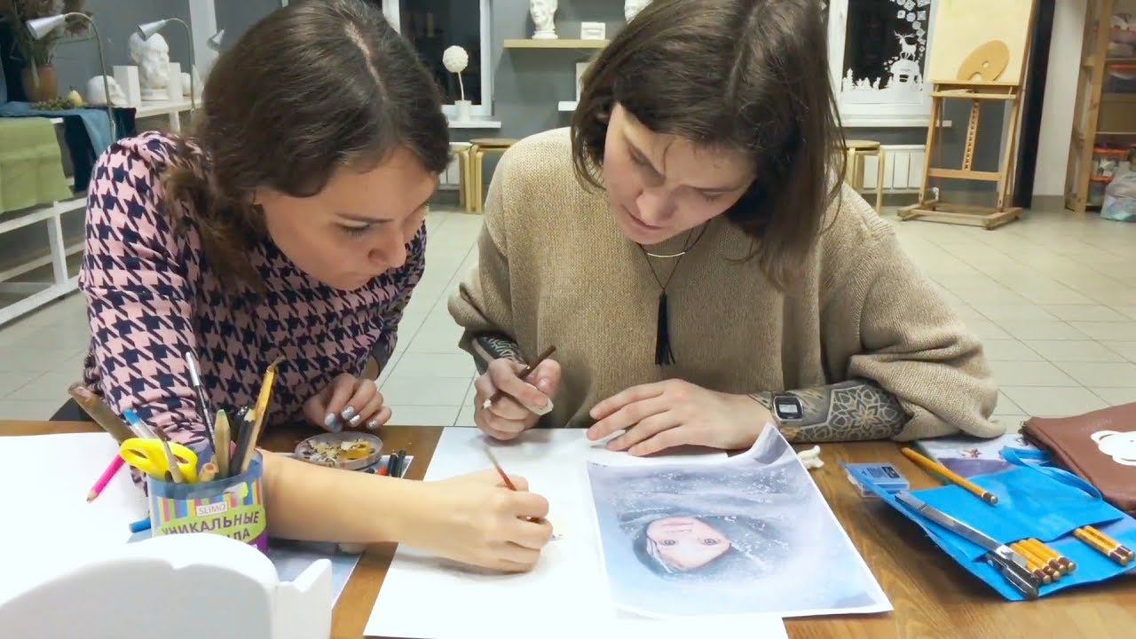 Графика и портрет с Марией Беловой - рисуем ребенка