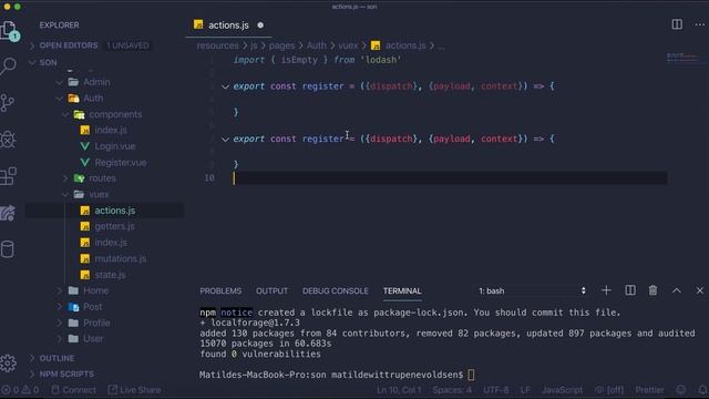 #Laravel how to make a social network with #Vue | Vuex Auth part 1