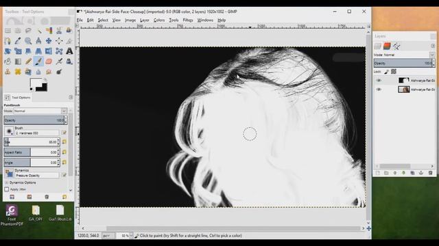 how To Remove Background From Hair In GIMP Shortcut (Cut Out Hair).
