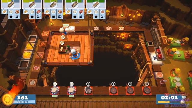 Overcooked 2 fourstars(4stars) 5-3 single player,solo, 煮焦了2(地獄廚房2) 單人 4星難度