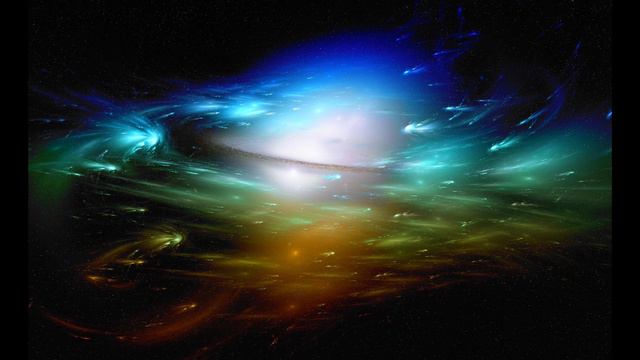 Andromeda's nebula.Space music.