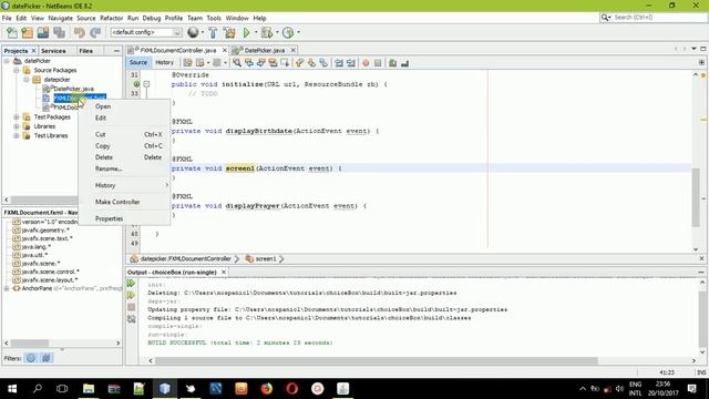Datepicker in JavaFX FXML