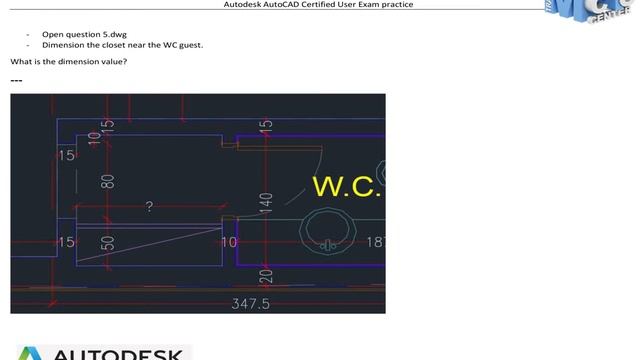 Autodesk AutoCAD User Exam preparation Question 5/30