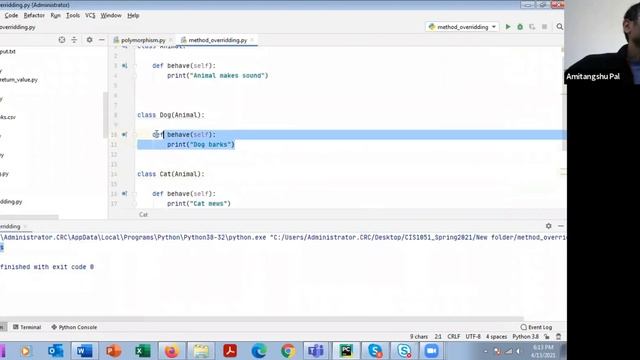 Module11: Object Oriented Programming in Python (Part 2)
