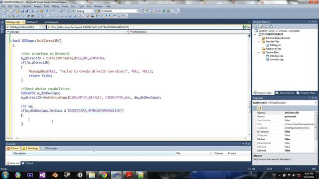 C DirectX 9 Tutorial 1: Win32DirectX Wrapper Class and 3D Intro