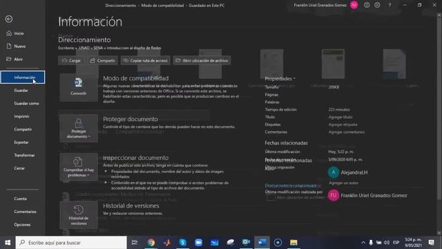 Como cambiar o quitar el Autor en un Documento: Word, Excel, Power Point.