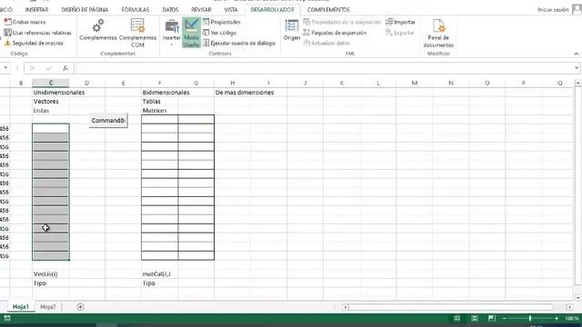 Vector en VBA excel